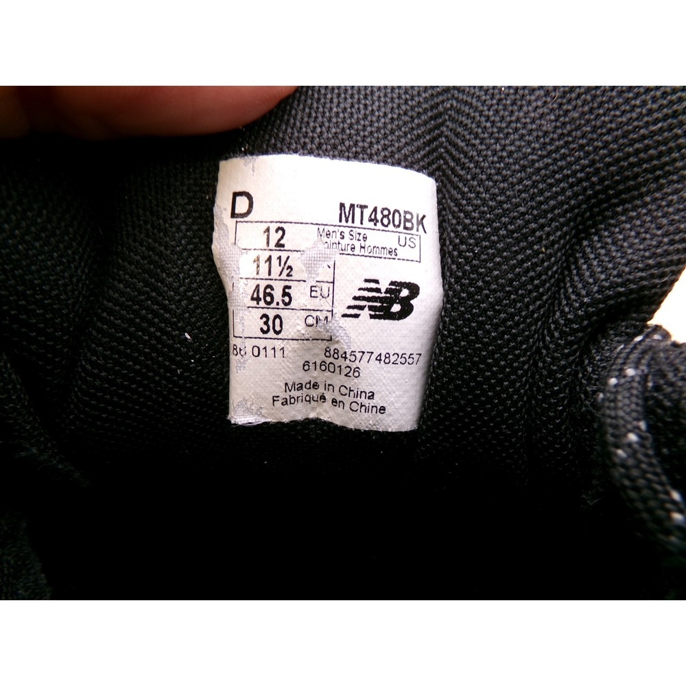 New Balance 480 All Terrain Shoes MT480BK Mens Black Size 12 D Sneakers READ - Picture 9 of 10